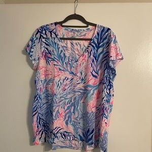 Lilly Pulitzer Etta Top Size XL EUC